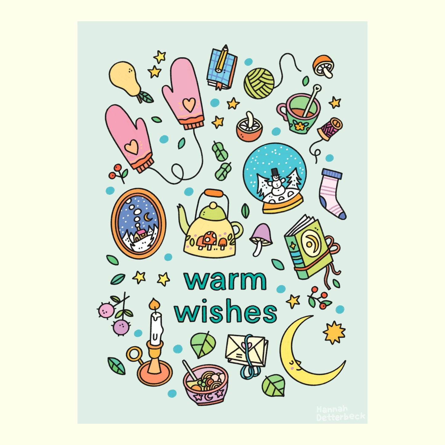 Postkarte 'Warm Wishes'