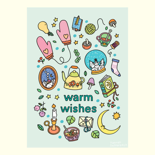 Postkarte 'Warm Wishes'