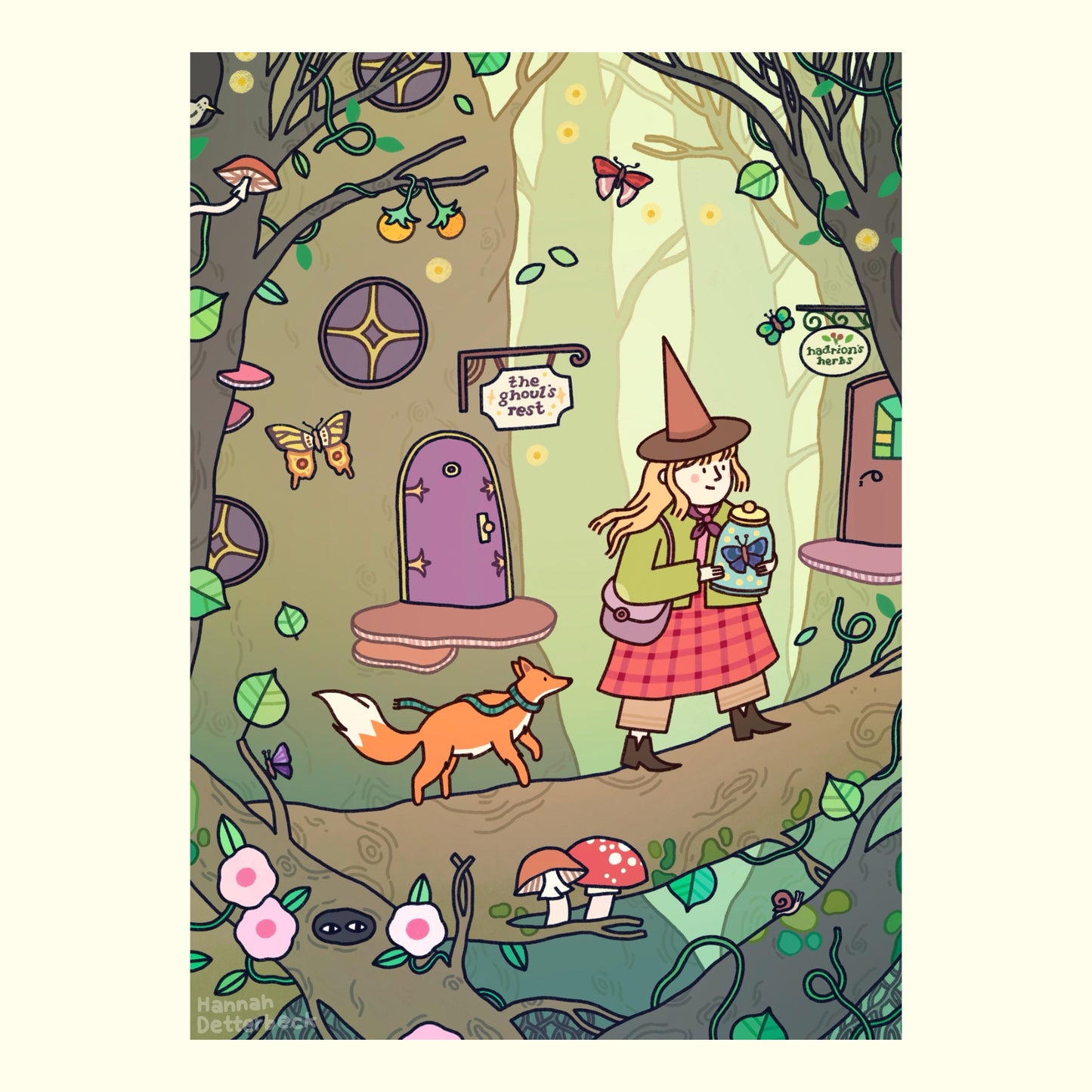 Postcard 'Butterfly Witch'