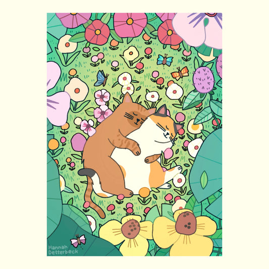 Postkarte 'Cuddling Cats'