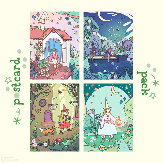 Postkarten Pack 'Woodland Witches'