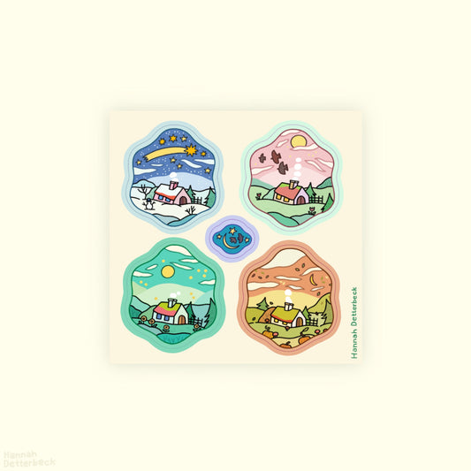 Stickersheet 'Dreamy Cabins'