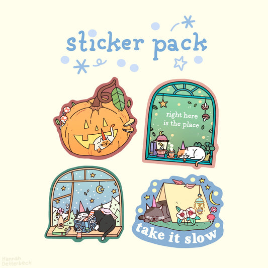 Sticker Pack 'Cozy Cats'